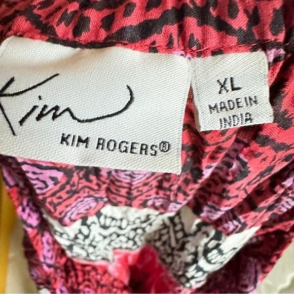 Kim Roger’s Women’s Cotton Multicolor MIDI Elastic Waist Unlined Skirts - Picture 3 of 5